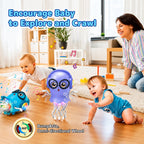 Magic Electric Dancing Jellyfish Toy with Led Light and Music,Playful Automatic Steer Crawling Dancing Jellyfish with Smart Tentacle Explorer,Dancing Octopus Toy Tummy Time Baby Toys
